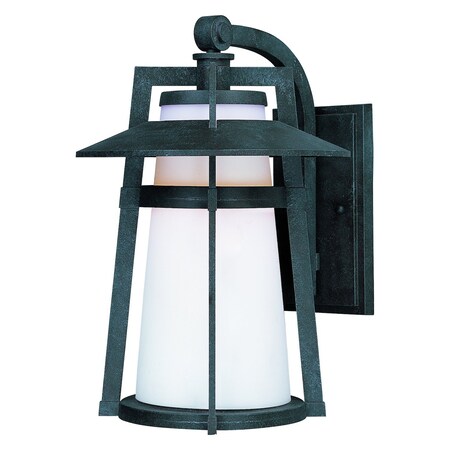 Maxim One Light Satin White Glass Adobe Wall Lantern 3534SWAE